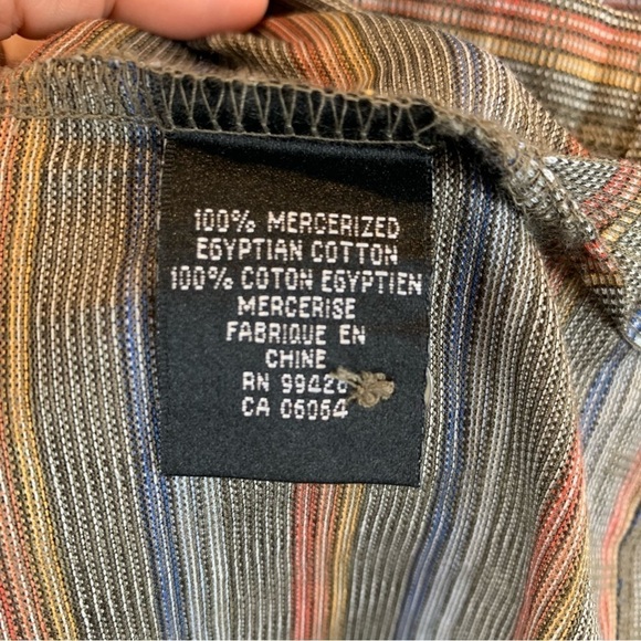 Bugatchi Uomo Brown Multicolour Geometric Check Stripes Short Sleeve Polo sz S - Picture 7 of 7